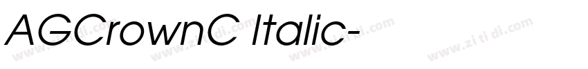 AGCrownC Italic字体转换